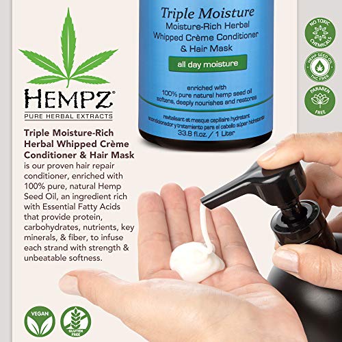 Hempz Triple MoistureRich Herbal Whipped Creme Conditioner and Hair