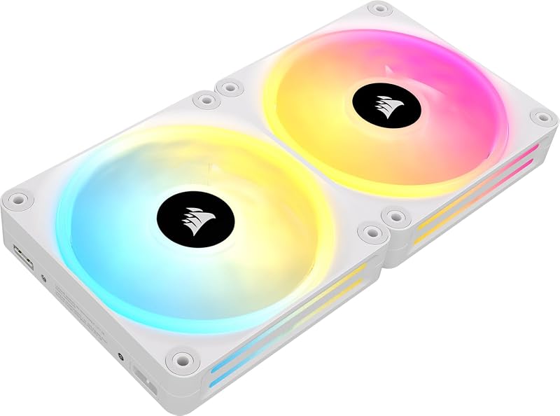 Corsair iCUE LINK QX140 RGB 140mm Magnetic Dome Fans Starter Kit White