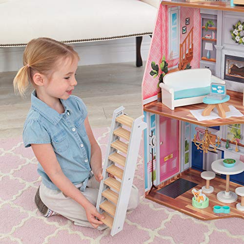 KidKraft Matilda Wooden Dollhouse with EZ Kraft Assembly, Balcony