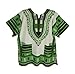 Vipada Handmade's Traditional Dashiki Shirt Unisex (White and Green)