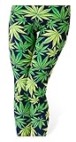 QZUnique Women's Green Maple Leaves Print Ankle