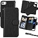 Case for iPhone SE(2020)/SE2 , iPhone 8 Case, iPhone 7 Case, iPhone 6S Case(4.7'' Display), Urvoix Wallet Leather Flip Card Holder Case, 2 in 1 Detachable Magnetic Back Cover, Black