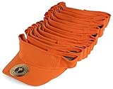 TOP HEADWEAR Blank Adjustable Visors - 12-Pack
