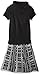 Derek Heart Girls' Big Short Sleeve Split Cowl Skater Dress with Rib Top & Double Knit Skirt