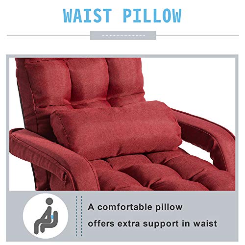 Merax Lazy Chaise Lounger Floor Sofa Gaming Chair Folding Adjustable