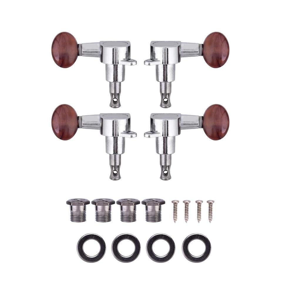 Ukulele Mechanic, 2R 2L Machine Heads Guitar String Tuning Pegs Machine Head Tuners Tuning Key Pegs for Ukulele, Ukulele Tuning Pegs Musical Instrument Accessories