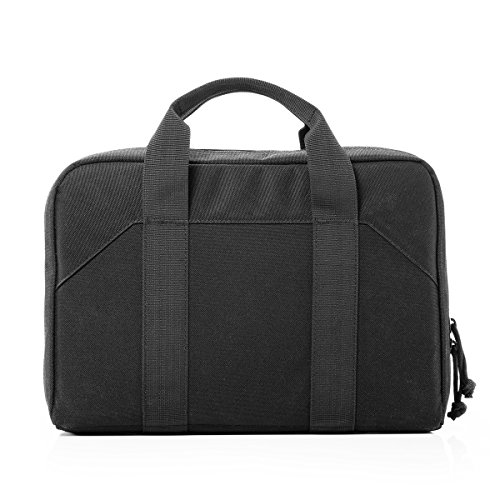 Tactical Pistol Case Soft Range Bag for Handguns 10L (Black)