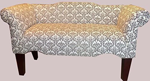 Black and White Madison Design Vanity Bedroom Settee Bench