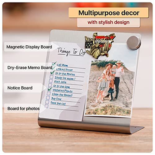 Bulletin Board with Stand Small Dry Erase Memo Board