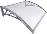 VOUNOT Front Door Canopy Outdoor Awning 100x80 cm Grey view 1
