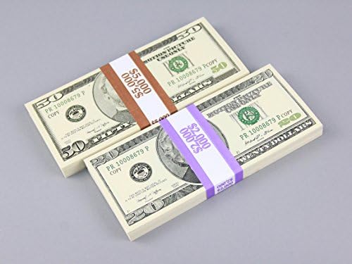 PROP MONEY Real Looking Copy $7,000 Mixed FULL PRINT Pack for Movie, TV, Videos, Advertising &amp; Novelty