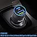 Fortune 36W Fast USB PD Type C Car Charger with USB Power Delivery 2.0 & Quick Charge 3.0 + 6ft USB C 2 C Cable for Galaxy S9 S8 Plus Note 8 Pixel 2/XL Moto Z2 LG V30 and more