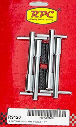 Racing Power Company R9120 4-1/4" Chrome Valve Cover Wing Nut for 1/4-20 x 1-3/8" Stud, (Pack of 4)