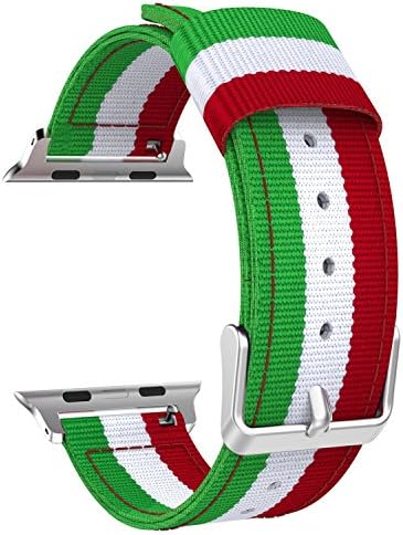 42mm Watch Band Honest kin Woven Nylon Fabric Wrist Strap Replacement Band Sport Style with Classic Square Stainless Steel Buckle for Apple Watch iWatch Series 1 / 2 / 3,Sport &amp; Edition