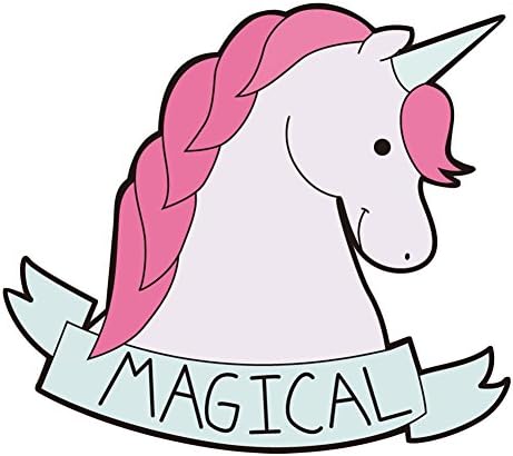 Kingmia Hot New Lovely Unicorn Car Sticker Styling Cartoon Decals Vinyl Waterproof Funny Unicorn Sticker for Laptop, Motorcycle,Skateboard, Luggage, Windows and More (Style11)