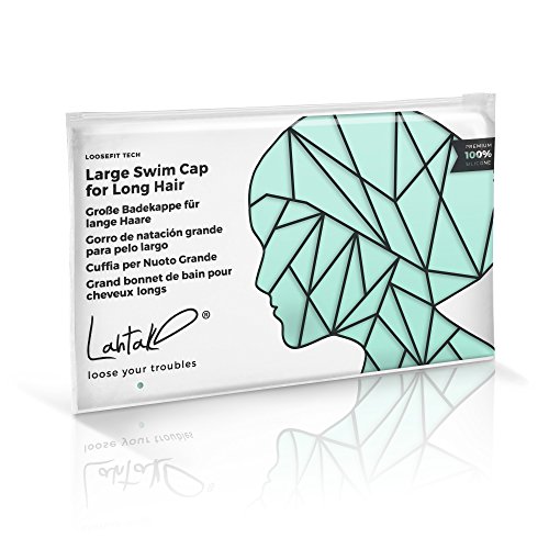 image for Lahtak Long Hair Swim Cap - Swimming Caps for Women Men - Extra Large 