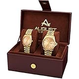 August Steiner  AS8201YG  Watch with Gold Dial and Gold/Gold Tone  Bracelet