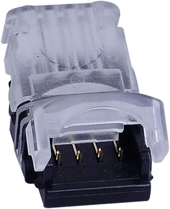 UOHGDPY 9 Packs 4 Pin LED light strip connector for waterproof 0.39 "/10 mm RGB 5050 LED strip ultra night LED connector, light strip to wire LED light connector is well connected