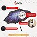 Repel Reverse Folding Umbrella with 2 Layered Teflon Canopy and Reinforced Fiberglass Ribs (Starry Night)