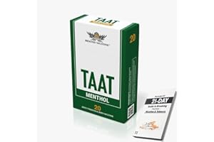 TAAT Herbal Cigarettes - Natural, Nicotine-Free, Tobacco-Free - Natural Herbal Smoking Blend Alternative with 50mg Extract for Adults - Full Flavors, Delicate Taste - 20-Stick Flip Top Pack (Menthol)