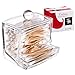 Cotton Swab Holder,Qtip Holder Dispenser Clear Plastic Acrylic Jar for Cotton Ball,Cotton Swab,Q-Tips,Makeup Storage Holder Box Organizer Container with Lid …