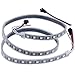 CHINLY 3.3ft 60leds WS2812B Individually Addressable LED Strip Light 5050 RGB SMD 60 Pixels Dream Color Waterproof IP67 Black PCB 5V DC (Black PCB 3.3ft 60leds Waterproof)