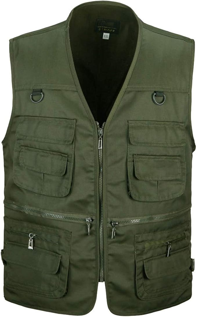 Shengwan Outdoor Vest Men's Multipockets Fishing Vest Waistcoats Gilet