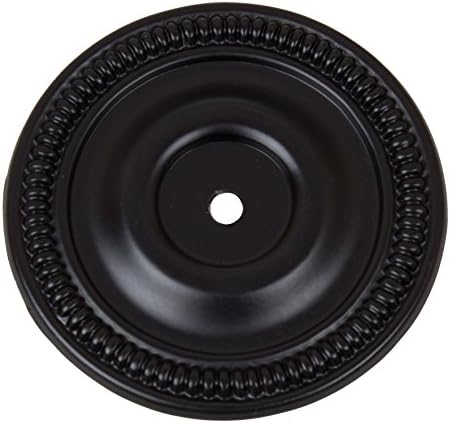 GlideRite Hardware5060-MB-10 2.5 inch Round Matte Black Cabinet Back Plate 10 Pack