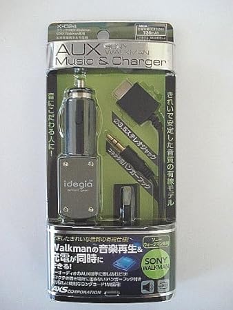 Amazon アークス Axs 充電器 Idegia Auxミュージック チャージャー Walkman X024 シガーソケット充電器 車 バイク
