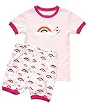 Leveret Shorts Girls Rainbow 2 Piece Pajama 100% Cotton (2-7 Years)