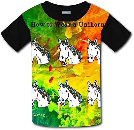 Kids How to Wear A Unicorn T-Shirt Short Sleeve 3D Print Tee Shirt