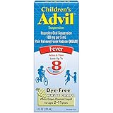 Advil Children's Fever Reducer/Pain Reliever Dye-Free, 100mg Ibuprofen (White Grape Flavor Oral Suspension, 4 fl. oz. Bottle)