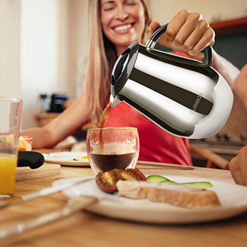 French Press Coffee Tea Maker Coffee Press Pot 304 Grade Stainless Steel Heat-Resistant Durable Long-Lasting Better Filtering 8 Cup (1 liter, 34 oz) 1000ml … (French Press Silver)