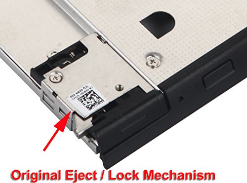 Deyoung 2nd HDD SSD Hard Drive Caddy Adapter for Dell Latitude E6440 E6540 Precision M2800 with ejector + Bezel / faceplate