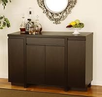 ioHOMES Milo Buffet with 4-Cabinets, Cappuccino