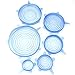 Silicone Stretch Lids (6 Pack) - Bowl Covers for Fresh Food & Leftovers to Keep Food Fresh, Durable & Stretchable Food Covers by THETIS Homes