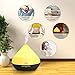 Anjou Essential Oil Diffuser 300ml, Ultrasonic Aroma Cool Mist Humidifier for Office, Home Decor Gift, Up to 8H Use, Waterless Auto Shut-Off, 7 Color LED Lights, Wood Grain, BPA-Free(Dark Wood Grain)