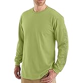 Carhartt Men's Loose Fit Heavyweight Long-sleeve Logo Sleeve Graphic T-shirt