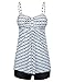 Zexxxy Women Vintage Polk Dot Push up Tankini Two Pieces Swimsuits Tropical Size XL