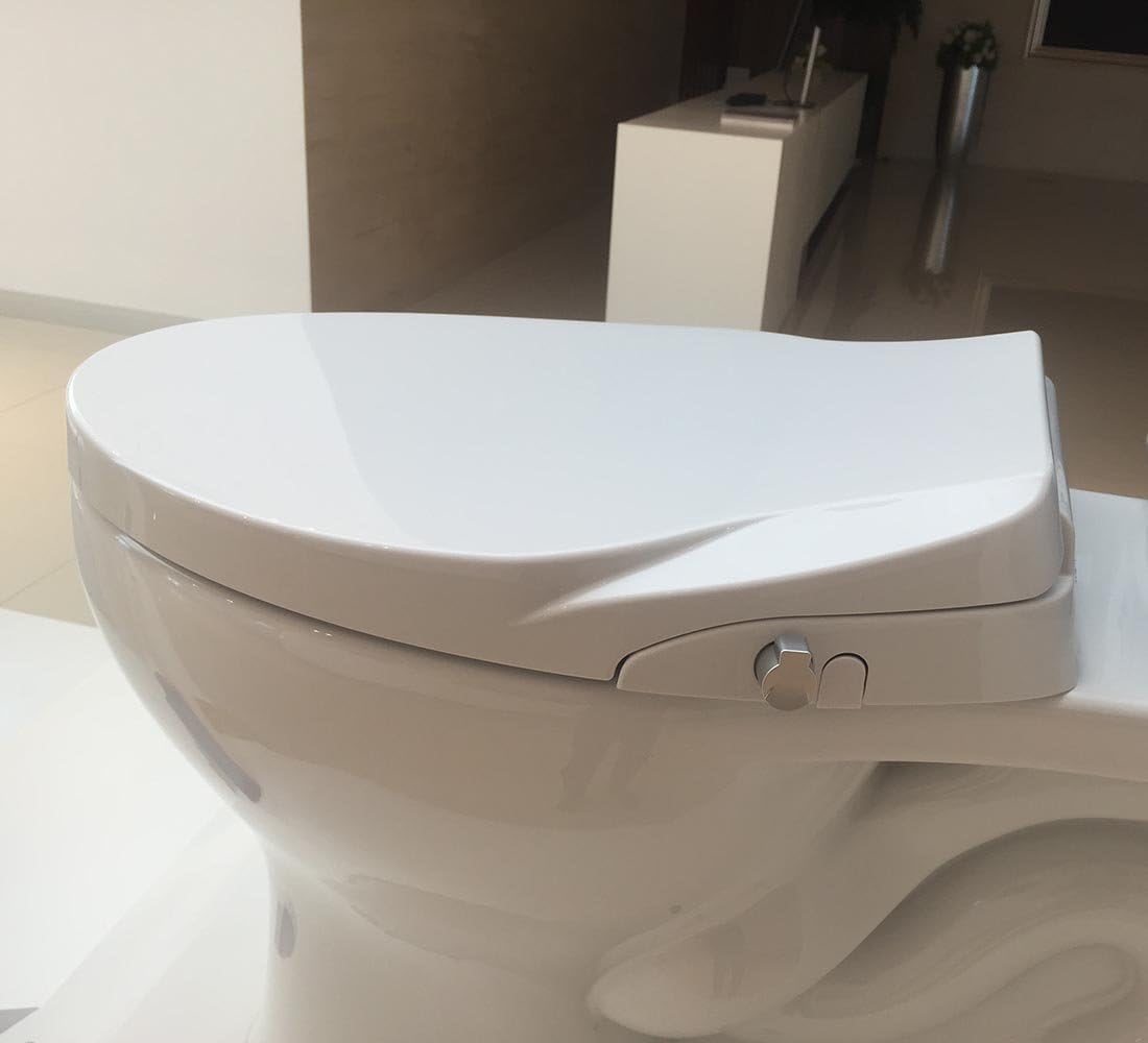 Hibbent Bidet Seat with Separated Self Clean Knob-Dual Nozzles for Rear& Feminine Cleaning-No Electricity Bidet Toilet Seat Sleek Design-ON/OFF Metal T Adapter Included (Elongated-SC206): Health & Personal Care