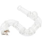 Hamster Tunnel Tubes DIY Toys Cage Accessories for Dwarf Gerbils | Transparent Plastic,Detachable,Adventure External Pipe,Hamster Enrichment