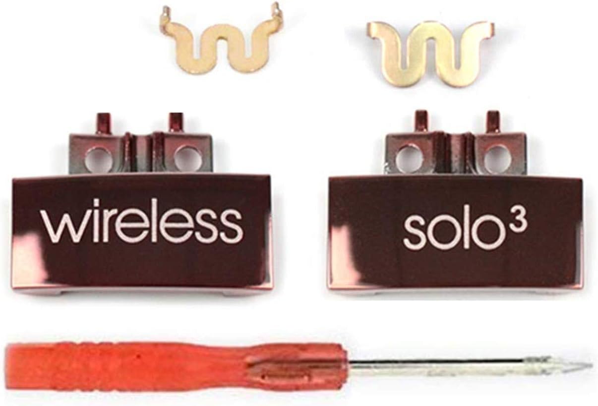 Replacement Headband Connector +Headband Screws Repair Parts Kit for Beats Solo 3 3.0 & Solo 2 Wireless Over Ear Headphone (Not fit Solo 2 Wired) (Connector Pin-Rose Gold)
