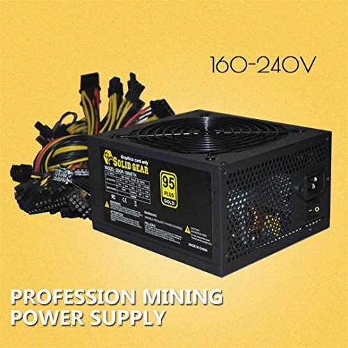 Power Supply New 2000W ATX Gold Mining Power Supply SATA IDE 8 GPU for ETH BTC Ethereum, Suitable for ore machines and servers (Black) - Thumbnail 4
