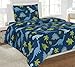 Fancy Linen Collection 3 PC Dinasour Blue Light Blue Grey Green Sheet set # Dinasour Twin Sheet Set