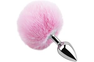 Tabuy Bunny Tail Anal Butt Plug Anal Toy Butt Plug Tail Aluminum Alloy Anal Plug Rabbit Tail Adult Toys SM Adult Games or Cos