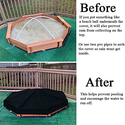 Outdoor Octagon Sand Box Cover Heavy Duty Waterproof Replacement Cover