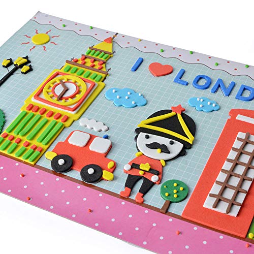 16 pcs 3D EVA Foam Sticker Puzzle Game DIY Cartoon Building Learning Education Toys Mosaic Sticker Art Kits for Kids - Thumbnail 3