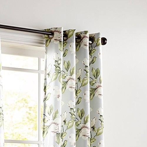 Pier 1 Imports Single Panel Magnolia Floral Gray Grommet Top 84