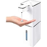 JEMISUN Automatic Liquid Soap Dispenser Touchless Soap Dispenser 380ml/12.8oz Rechargeable, Wall Mounted,4 Levels Adjustable Auto Soap Pump for Bathroom Kitchen Dish Soap