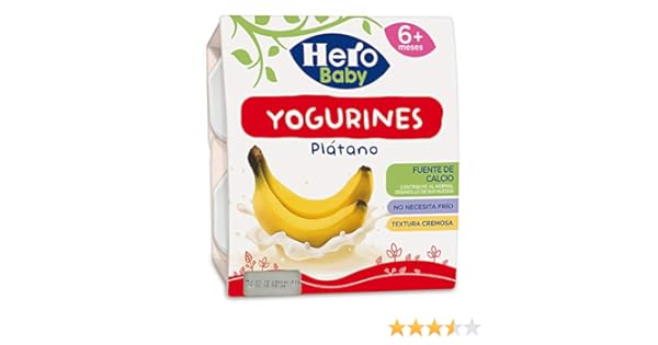 Hero Baby Yogurines Tarrinas de Yogur de Plátano para Bebés a ...